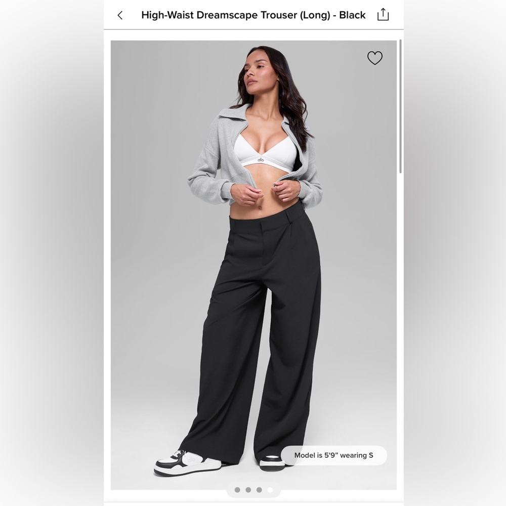 ALO Yoga Black Wide-Leg Trousers